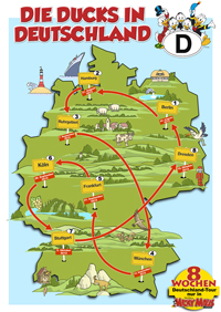 Die Ducks in Deutschland Landkarte