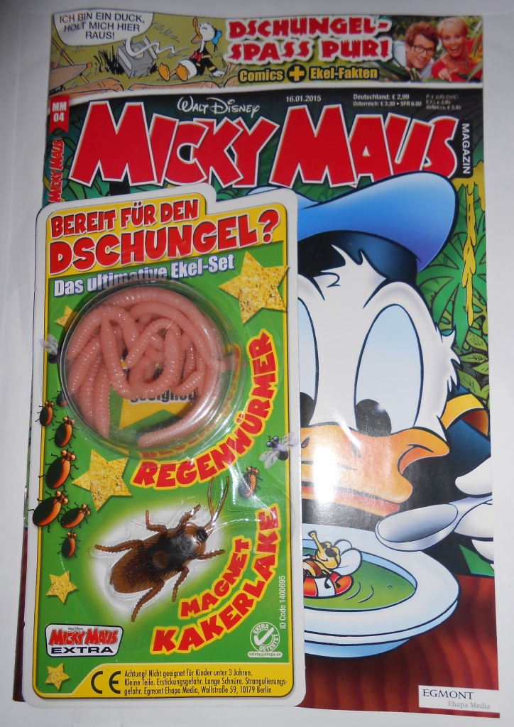 Micky Maus Nr. 4/2015 Titelbild mit Gimmick