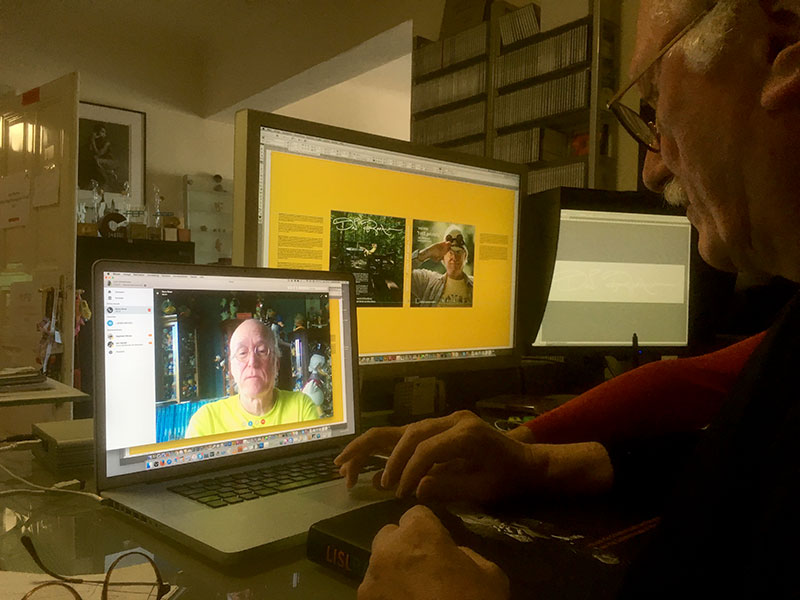 Don Rosa ist per Skype beim Produktionsprozess zugeschaltet