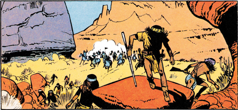 Ein Panel aus dem 1966 im Total Journal erschienenen Comic Der Outlaw.