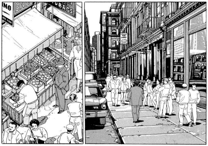 Taniguchis Zeichnungen tauchen mitten hinein ins New Yorker Gewusel.