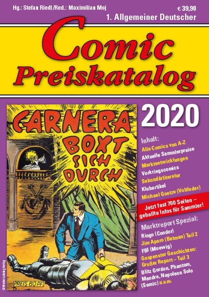 Comic-Preiskatalog 2020 Titelbild Hardcover