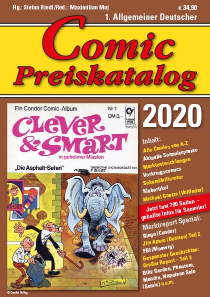 Comic-Preiskatalog 2020 Titelbild Softcover