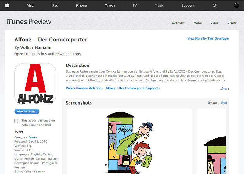 ALFONZ im App-Store von iTunes