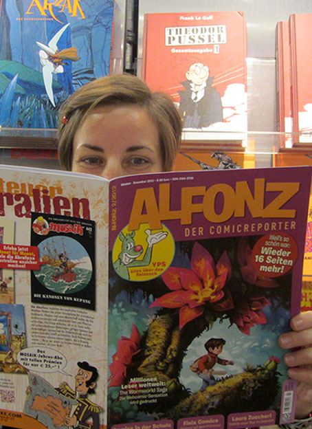 Lexa Germann liest ALFONZ! Foto © 2012 Edition Alfons