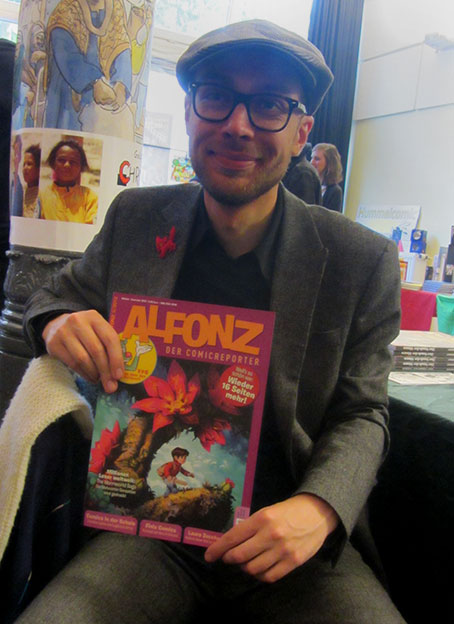 Simon Schwartz liest ALFONZ! Foto © 2012 Edition Alfons