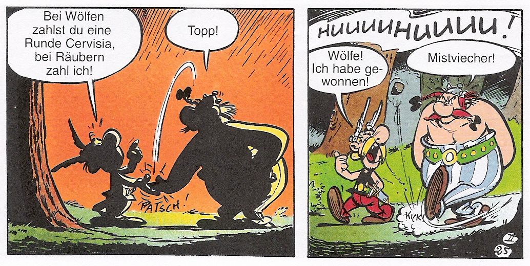Asterix Band 5 (Panelvergleich)