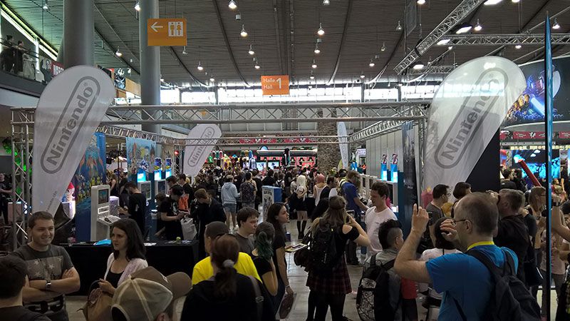 Ein Teil der Halle ließ Gamescom-Feeling aufkommen