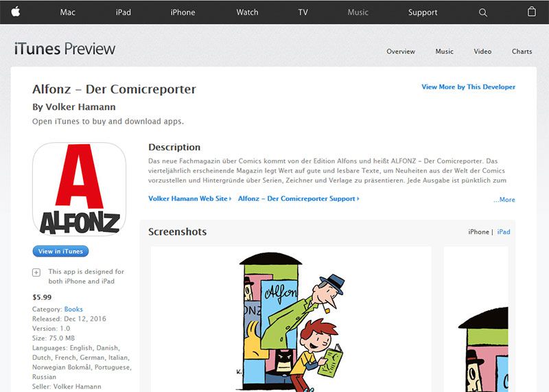 ALFONZ im App-Store von iTunes
